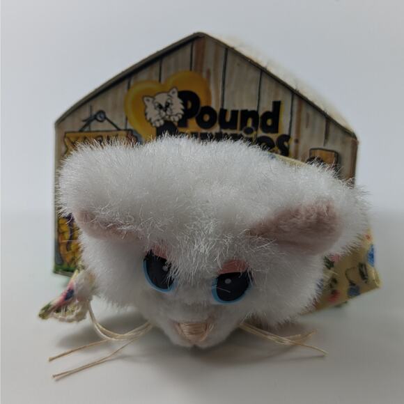 Pound Purrries Puppies 1998 Mary Meyer Mini Kitty Cat Plush 12/12 House Bandana - Picture 1 of 11